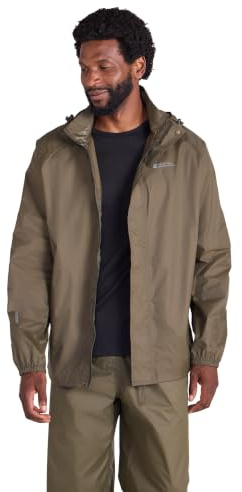 Mountain Warehouse Pakka Mens Waterproof Rain Jacket Khaki XXL