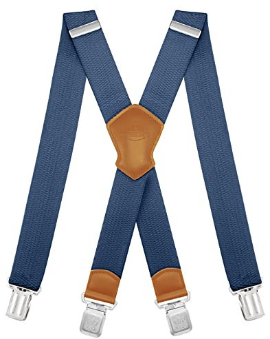 Dresime Hosenträger für Herren mit 4 starken Clips 4cm breit, X Form elastisch einstellbar Länge für Männer und Damen Overalls Jeans, Arbeitshosen, Jumpsuits, Motorradhosen, etc.