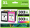 ECHALLENGE 303XL 303 Kompatibel für hp 303 druckerpatronen Multipack für HP officejet pro 6230 patronen Envy Photo 7830 6230 6232 6220 6234 7134 7130 6222 6255 658 (Black, Colour)
