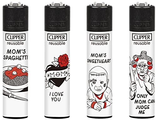 Clipper Feuerzeug 4er Set: (Mom)