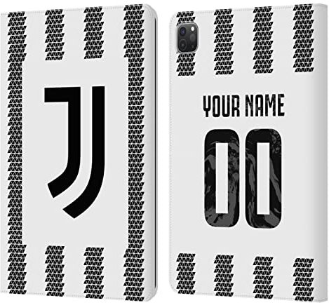 Head Case Designs Licenciado Oficialmente Personalizada Individualizada Juventus Football Club Casa 2022/23 Kit Al Partido Carcasa de Cuero Libro Compatible con Apple iPad Pro 11 2020/2021 / 2022