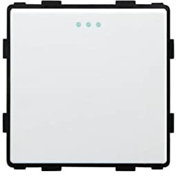 Luxus-Time Wippschalter Lichtschalter Steckdosen Glas Rahmen Unterputzdose UP Schuko Wipp Wandschalter Einbau Kippschalter Weiß (Modul: Wipp 1-Fach Kreuz Lichtschalter)