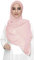 Lina & Lily Damen Hijab Kopftuch Schal mit Glitzer aus Premium Chiffon (Blush)