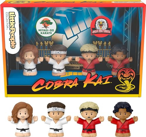 Little People Collector Cobra Kai Special Edition Figuren-Set für Erwachsene & Fans in einer Display-Geschenkbox, 4 Figuren