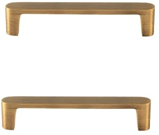 PILYON Küchen Türgriffe 2Stück Massiver Griff Aus Reinem Kupfer Goldener Kleiderschrank-Schrankgriff Schranktür-Messinggriff Bronze Gebürstet 96mm Lochabstand