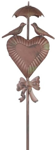 Moritz Gartenstecker Herz-Vogelpaar Gartenstecker Gartendeko Gartenfigur