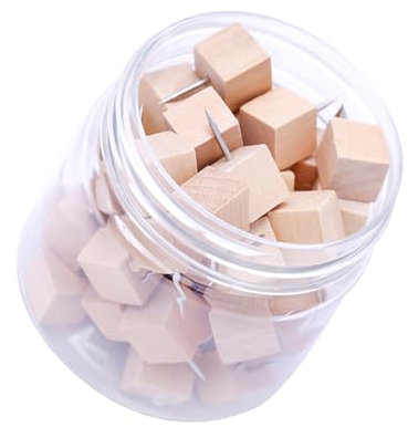 MAGICLULU Rosa Schieben Reißzwecke Süßer Stoß Pinnwand Pin Für Anschlagtafel Drücken Sie Für Korkplatte Sicherheitsstecknadeln Holz Stecknadeln Kreative Stecknadel Einstellen Bambus