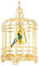 Miniatur-Vogelkäfig, Metalldekoration, 1/12 Fotografie-Zubehör, Puppenhaus, Vogelkäfig für 1/12 Puppenhaus (Gold)