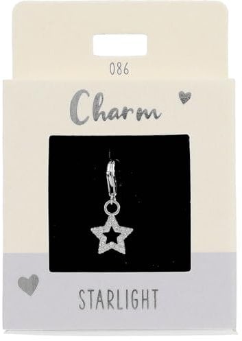 Depesche 11785-086 Charms Express Yourself - Pendentifs pour Colliers et Bracelets, étoile, argenté, comme Petit Cadeau
