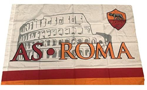 Sfiziosa Bandiera Stadio Roma 100x140 cm Bandiera Colosseo Ultras Supporters Cucitura laterale x asta