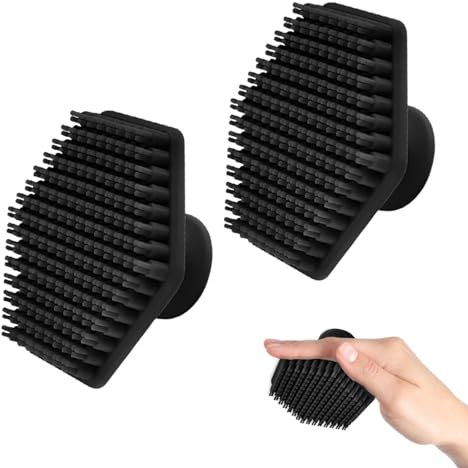 2 Pcs Face Scrubber, Beard Scrubber, Silicone Beard Scrubber, Silicone Face Scrubber Soft Bristles Brushes for Men Women Skin Care Bath Shower Makeup Set Bathing Accessories