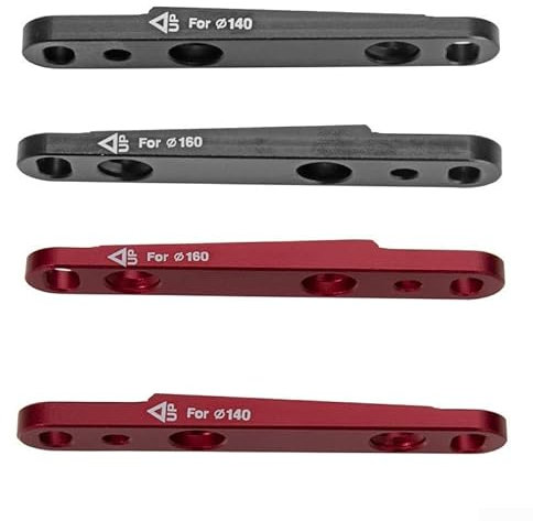 Adattatore per freno a forcella anteriore o posteriore per rotore da 140 mm e 160 mm, colore: nero