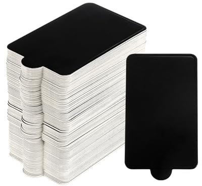 QUARKZMAN 200pz Mini Torta Schede Mousse Cartoncini Rettangolare Torte Base Cupcake Dessert Display Vassoio Base per Festa Matrimonio Compleanno Ristorante