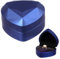 LINXIU Ring Box Herzform Samt Ring Schachtel Ringschachtel Schmuck Präsentationsbox für Vorschlag Verlobung Hochzeit Zähler Display (Blau)