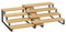 SONGMICS Gewürzregale, Küchenregale stehend, Küchen-Organizer, 2er Set, Holzwerkstoff, je 4 Ablagen, ausziehbar, stapelbar, für Speisekammer, Arbeitsplatte, naturbeige-tintenschwarz KCS216N01