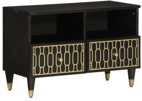 LAPOOH Mueble de TV Madera Maciza de Mango 70x33x46 cm, Mesa TV, Mueble TV Salon, Mueble Television, Mesa Television, Muebles De Salon, Mesa Salón TV - 358321