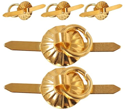 JOINPAYA 5 Pcs 1/6 Scale Miniature Drawer Ring Pulls Doll House Handles for Cabinet Doors Vintage Pull Rings for Tiny Furniture DIY Dollhouse Accessories and Mini House Ornaments