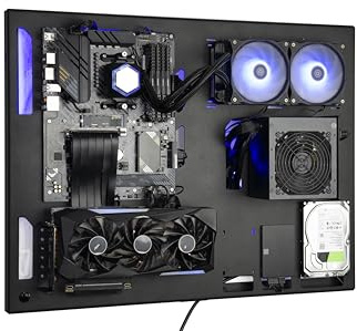 ABK Design Gaming PC Wall Mounted Computer Case - Wall Mount ATX Case for Gaming PC