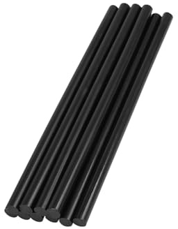 Partuto 10 Pcs 7x150mm Car Auto Hot Glue Sticks Paintless Dent Repair Black Replacement