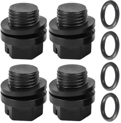 Nubamzy 4PCS Pool Pump Pipe Plug, Pool Pump Drain Plugs With Gasket, Pools Pumps Pipe Plug Drain Plugs, Spa Heater Drain Plugs For Swimming Pool Maintenance