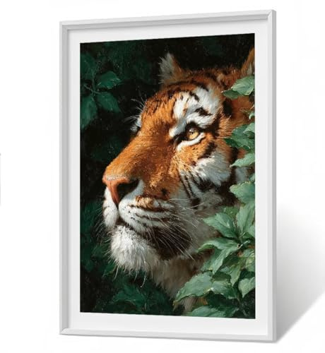 Diamond Painting Tier Diamond Painting Erwachsene Groß XXL 30x40 cm Tiger Full drill Daiment Malerei Erwachsene, 5D Diamant Art Mosaic Stickerei Bastelset Geschenk für Home Decor ZBSF173