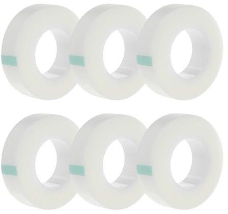 ValueBargain 6 Rollen Lash Tape, Wimpern Tape Wimpernband für Lash Extensions, Lashes Lift & Augenbrauen, Weiß, Sanft Zur Haut, Einfaches Entfernen (1.25 X 90cm)