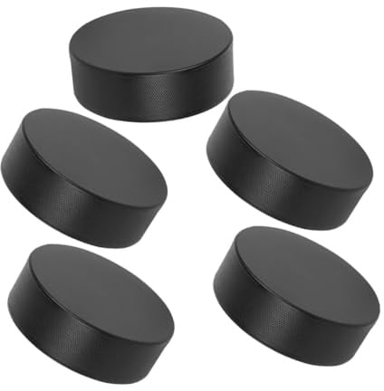 SOPOTUTU 5 Stück PU Eishockey Pucks Robust Langlebig Vielseitig für Training Schule Club Zuhause Geeignet Leicht Tragbar Ice Hockey Training Puck Sport Zubehör