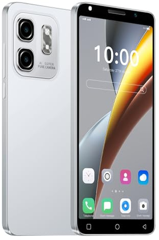 FirstPrz 5.0-inch HD Display Smartphone, 16GB ROM/Expandable up to 128GB,Dual SIM Dual Camera,Android 9.0,Wifi,Bluetooth,FM,GPS Mobile Phone (White)