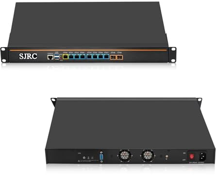 SJRC 1U Z87 i5 4430/4440 Firewall Appliance Rackmount, 19 Rack Firewall Hardware 8 x I226-V 2.5G, Dual SFP+ 10GbE Router PC, OPNsense Homelab Server Console, Barebone NO RAM NO SSD