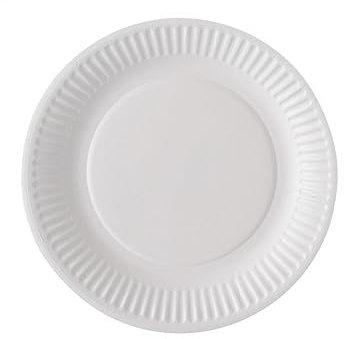 50 ASSIETTES CARTON RONDES 23CM - BLANC