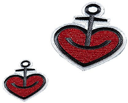 ASTRA Bier Herzanker Aufbügler-/Aufnäher-Set, 2-teilig