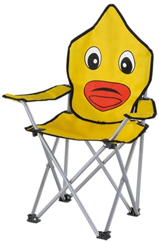 Jürgen Westerholt GmbH Kinder-Faltarmlehnstuhl in 4 lustigen Tier-Motiven: Pinguin - Marienkäfer - Frosch - Ente Klappstuhl Faltstuhl Campingstuhl für Kinder