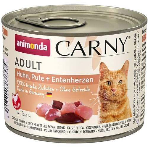 Animonda Carny Adult Cat Chicken & Turkey & Duck Heart | 6 x 200g