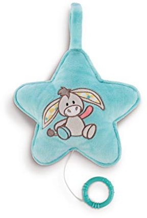 NICI 42360 Spieluhr Stern mit Esel MUL, beige