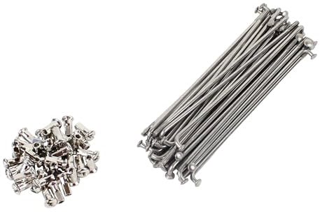 Set: 1 Satz Speichen Edelstahl (36 Stück) 143,5 mm + Nippel für Simson S50, S51, SR4-2, SR4-3, SR4-4, KR51 KR50