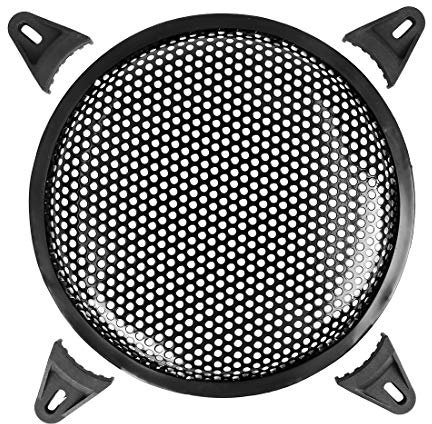 X AUTOHAUX Cubierta Protectora Rejilla Gofre Negra Metal Subwoofer Altavoz Coche 8 Pulgadas