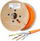 hb-digital 500m CAT 7A Câble réseau LAN Ethernet RJ45 S/FTP PiMF Internet d'installation en Cuivre solide max. 1200MHz pour Switch Prise Serveur PC LSZH Sans halogène AWG23 orange