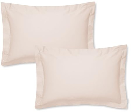 Bianca Fine Linens 400 Thread Count Cotton Sateen Oxford Pillowcase Pair Oyster
