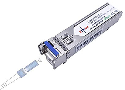 Elfcam® - 1.25 Gbps SFP Modul, 1000Base-BX WDM Bi-Directional, Glasfaser-kabel Singlemode LC/UPC, DDM, bis zu 10KM (TX 1310nm)