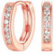 Suplight orecchini cerchio oro rosa orecchini cerchietto piccoli Con AAA Cubic Zirconia Confezione Regalo