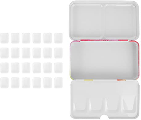 EXCEART 1satz Portable Aquarellfarben Set Leere Wassermalkasten Box Fächern Für Künstler Studenten Und Hobby-Maler Für Reisen Und Outdoor-malerei