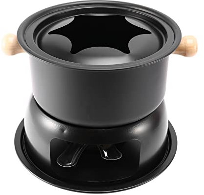 HEYABAE Chocolate Fondue Maker Set Multifunction Carbon Steel Ice Cream Chocolate Cheese Hot Pot Melting Pot Fondue Set