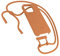 Woodcessories - Nachhaltige Handykette abnehmbar kompatibel mit iPhone 13 Pro Hülle mit Band orange - biologisch abbaubar