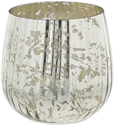 Nordstern Windlicht in Antik-Silber - Ø 25 x 25 cm
