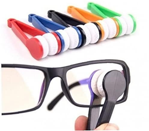 Glasses Eyeglass Cleaner Brush Microfiber Spectacles Cleaner Brush Cleaning Tool Multi-function Portable Random Color
