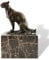 aubaho Bronzefigur Puma Panther Leopard Replik Kopie nach Louis-Albert Carvin Skulptur