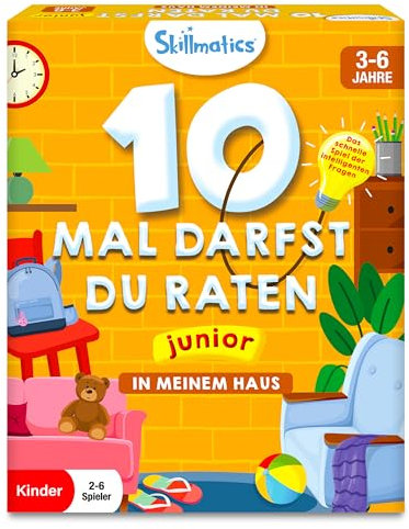 Skillmatics Kartenspiel - 10 Mal darfst du raten Junior In Meinem Haus, Geschenke und Spannendes Lernen für Kinder 3-6 Jahre