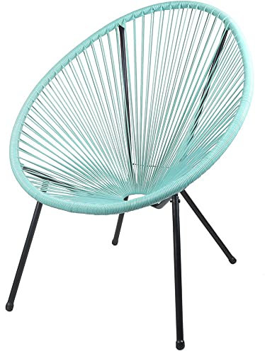Lomadox Sessel Stuhl Relaxsessel Balkon 2er Set in Mint