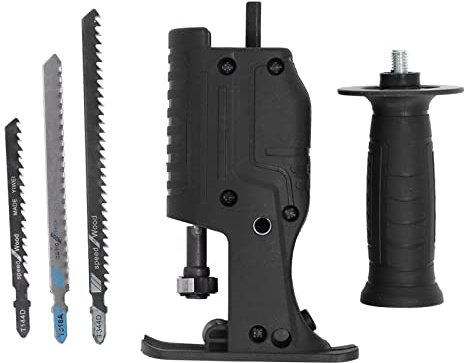 Adapter für Elektrische Bohrmaschine auf Säbelsäge, Kettensägen-Umbaukopf, Sägeblätter, Griff-Kit, Tragbares Elektrisches Bohrwerkzeug Zum Schneiden von Holz, Metall, Kunststoff