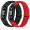 enkic Elastisch Armband Kompatibel mit Xiaomi Mi Band 7/Mi Band 6/Mi Band 5/Amazfit Band 5 Armband, Verstellbares Ersatzarmbänder Nylon Loop Sport Uhrenarmband für Damen Herren
